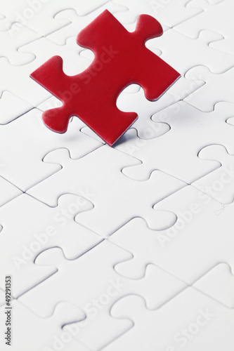 Photo: Jig Saw Puzzle - One Red Piece Jig Saw Puzzle - One Red Piece