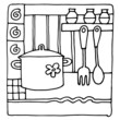 Hand drawn restaurant menu design