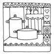 Hand drawn restaurant menu design