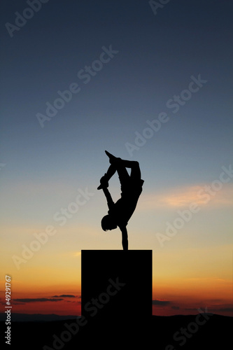 Photo: handstand in sunset handstand in sunset
