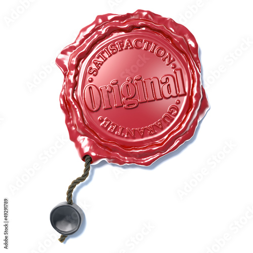 Illustration: seal wax certificate 3d illustration seal wax certificate 3d illustration