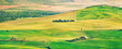 Panoramic view of Tuscany landscape at sunset
