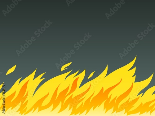 Vector: horizontal seamless pattern of burning fire, vector horizontal seamless pattern of burning fire, vector