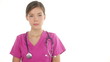 Nurse or young doctor Looking serious portrait