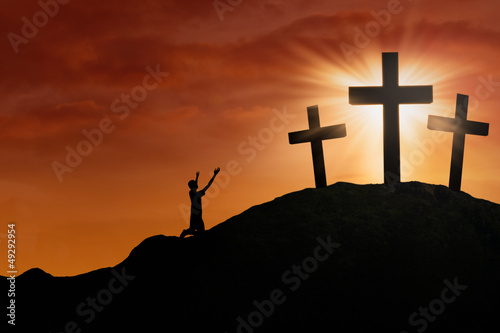 Illustration: Christian worshipper Christian worshipper