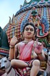 Hindu goddess holding trident: Sri Mariamman Temple, Singapore.