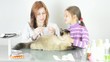 female veterinarian measures the temperature of a cat