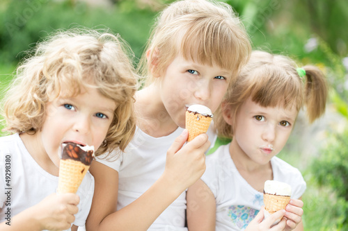 Photo: Girls eating ice-cream Girls eating ice-cream