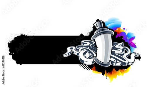 Vector: Graffiti image of can with arrows Graffiti image of can with arrows