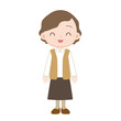 ベストを着たおばさん