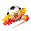 Illustration: Fußball mit deutschen Nationalfarben - 3D Grafik / Illustration Fußball mit deutschen Nationalfarben - 3D Grafik / Illustration