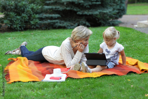 Photo: mother and daughter spending time together mother and daughter spending time together