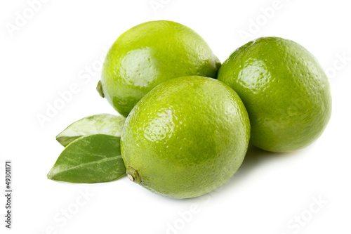 Photo: Tree ripe limes with leaves Tree ripe limes with leaves