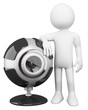3D white people. Webcam