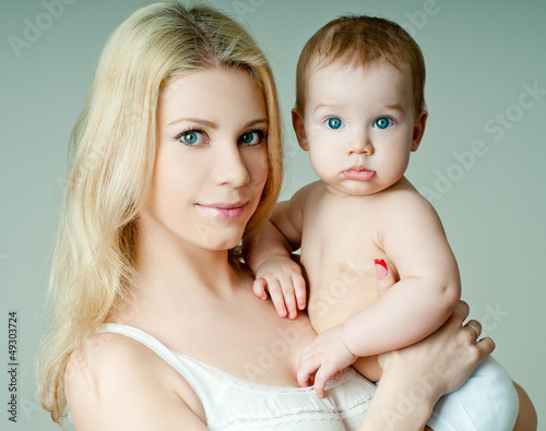 Photo: happy mother with baby happy mother with baby