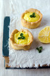 Baskets with lemon cream