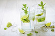 Two fresh mojitos cocktail