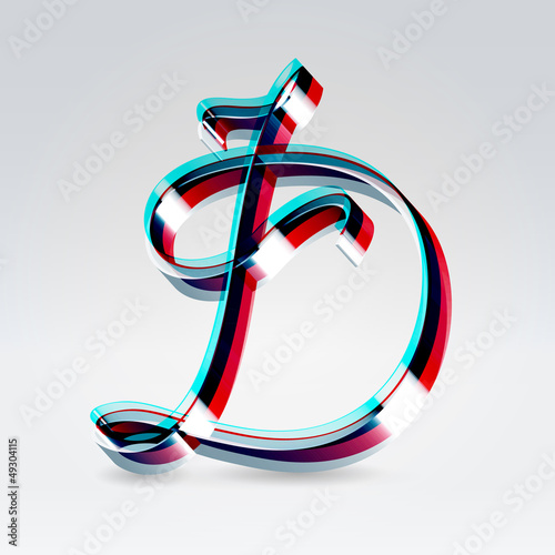 Vector: Fantasy plastic 3d glowing ribbon typeface Fantasy plastic 3d glowing ribbon typeface