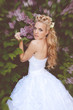 Beautiful girl in a wedding dress