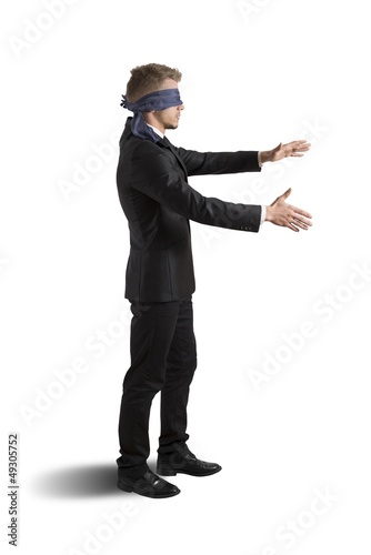 Photo: Blind businessman Blind businessman