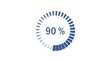 Chargement : 0-100% - dégradé - bleu