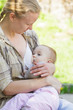Mother breastfeeds