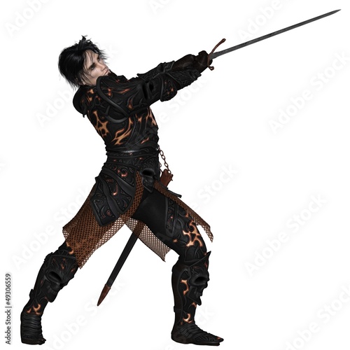 Illustration: Dark Warrior with Sword Dark Warrior with Sword