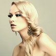 Beautiful blond woman.  Fashion photo