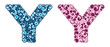 Curling alphabet. Letter Y