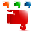 3d puzzle set - vector icons