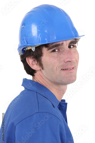 Photo: A portrait of construction worker. A portrait of construction worker.