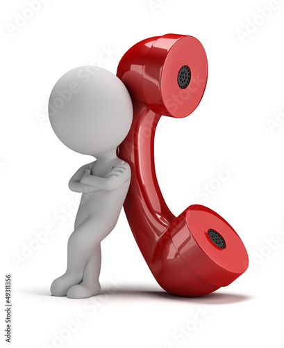 Illustration: 3d small people - call me 3d small people - call me