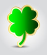 Elegant glossy clover shape speech bubble