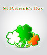 Four-leaf clovers in irish color or speech bubbles