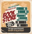 Retro bookstore poster design