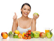 Woman With Healthy Food