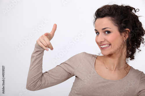 Photo: woman pointing at you woman pointing at you