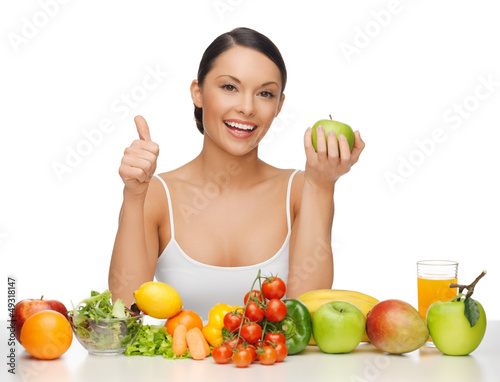 Photo: woman with healthy food woman with healthy food