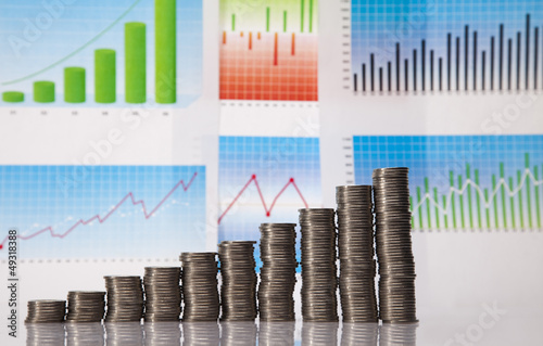 Photo: Rising coin chart Rising coin chart