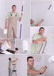 Collage of a painter