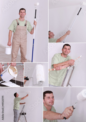 Photo: Collage of a painter Collage of a painter