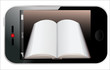 Illustration of a realistically ebook on an smartphone