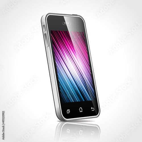 Vector: Vector technology illustration with shiny mobile phone devices Vector technology illustration with shiny mobile phone devices