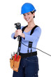 smiling craftswoman