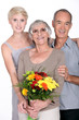 Mother with flowers