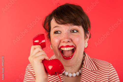 Photo: Good news on the phone Good news on the phone