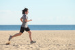 Man running on the beach