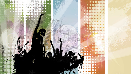 Illustration: Music event background Music event background