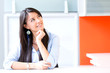 Thoughtful businesswoman