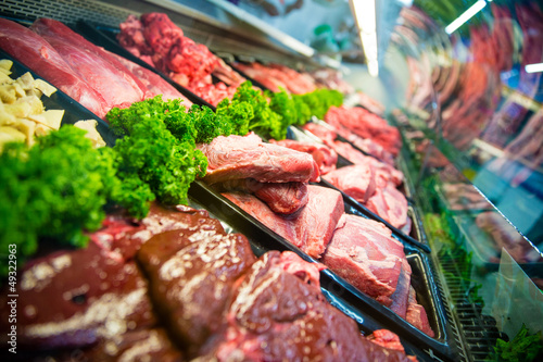 Photo: Fresh meat at the butcher Fresh meat at the butcher